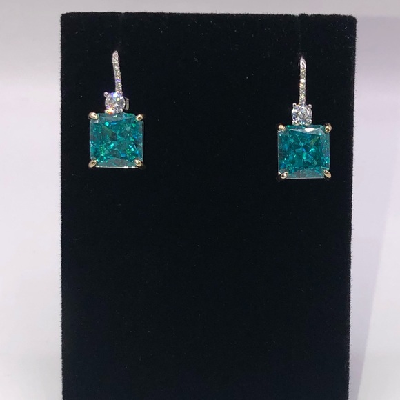 4ct Blue Tourmaline Earrings - Picture 8 of 11